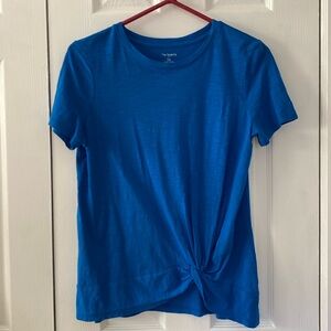 Royal Blue Jersey Twist Front Tee - Talbots